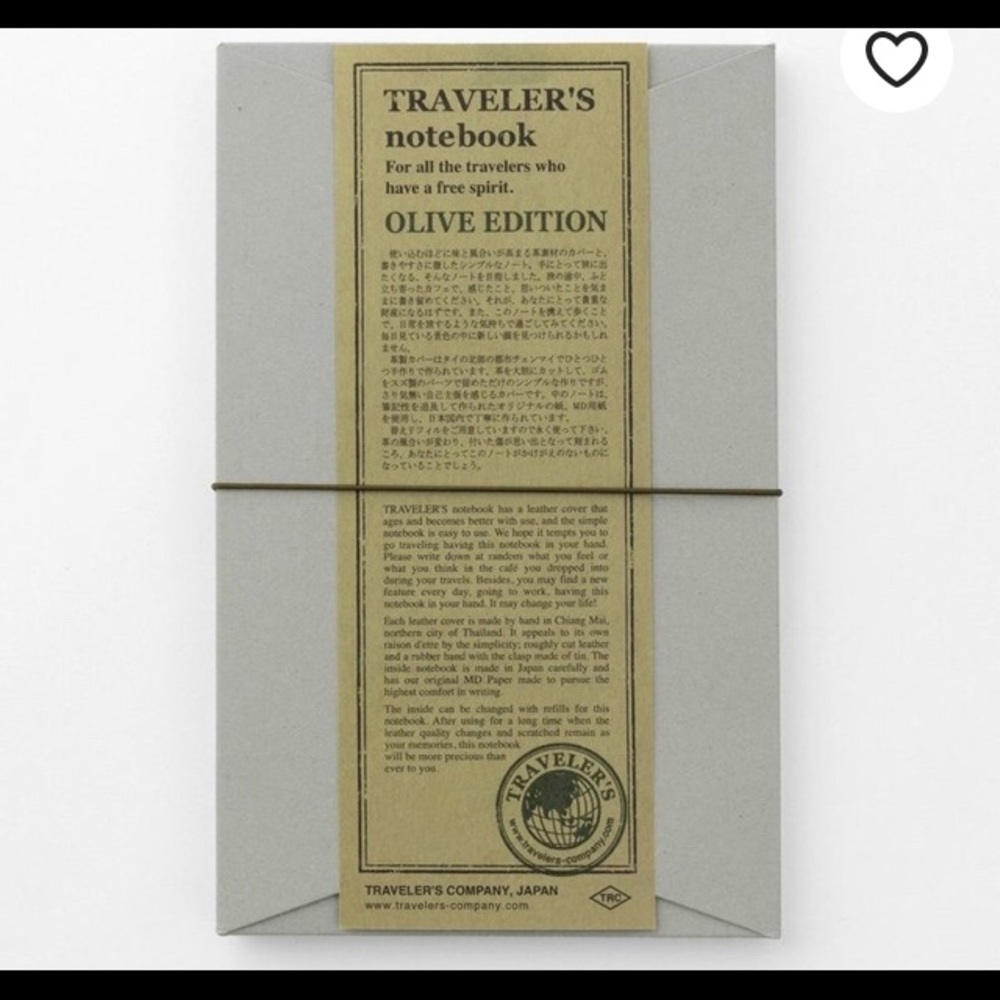 Limited edition Traveler’s Notebook (Olive)